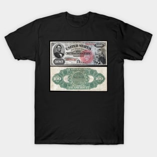 1869 $100 Dollar United States Treasury Note T-Shirt